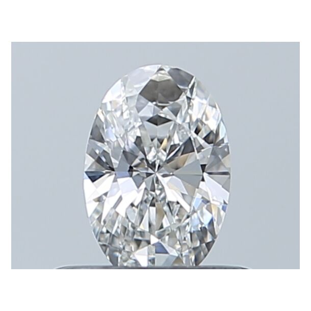 0.39 Carat Natural Diamond, Oval Cut, Color E, Clarity VVS1
