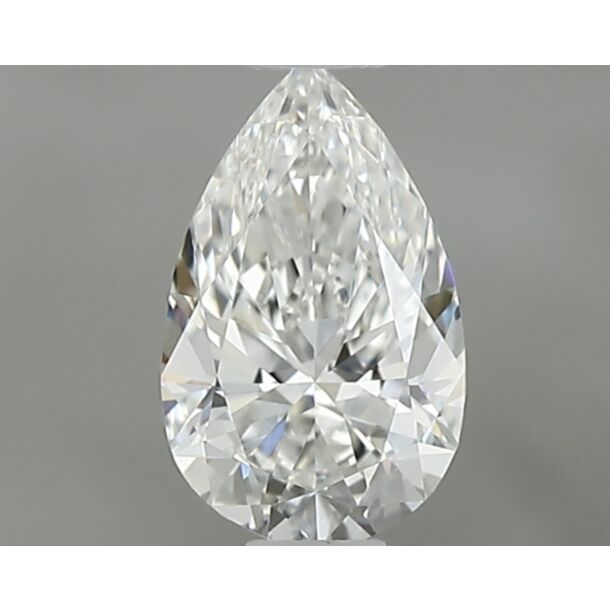 0.44 Carat Natural Diamond, Pear Cut, Color H, Clarity IF