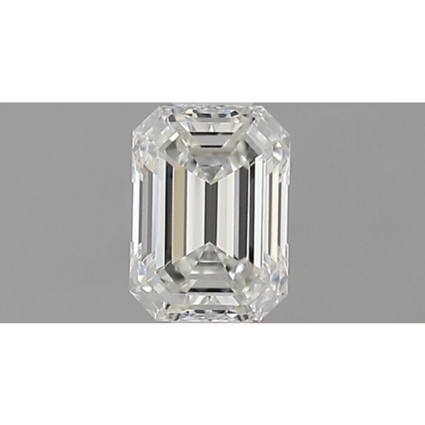 0.51 Karat Natürlicher Diamant Im Smaragdschliff, Farbe H, Reinheit VVS1