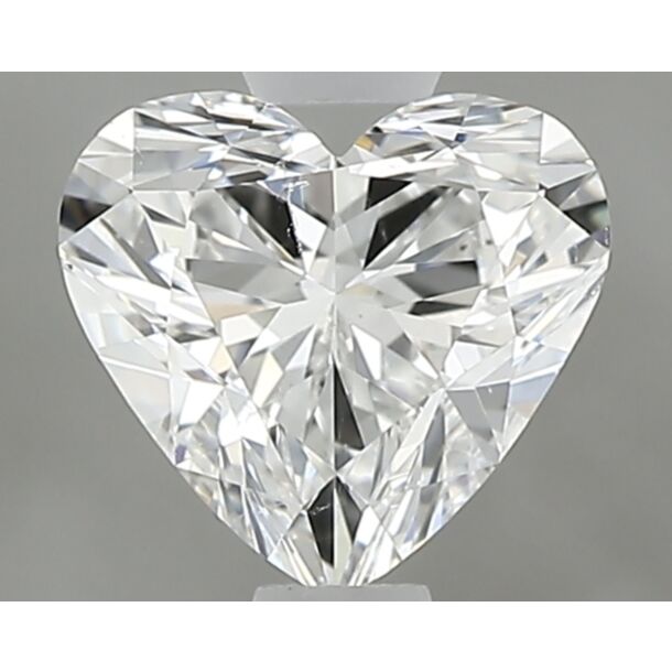0.7 Carat Natural Diamond, Heart Cut, Color F, Clarity SI1