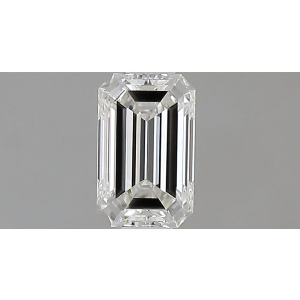 0.51 Carat Diamant Naturel de taille émeraude, Couleur H, Pureté IF