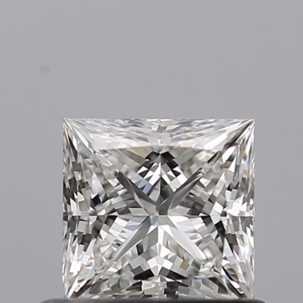 0.57 Carat Natural Diamond, Princess Cut, Color G, Clarity VVS1