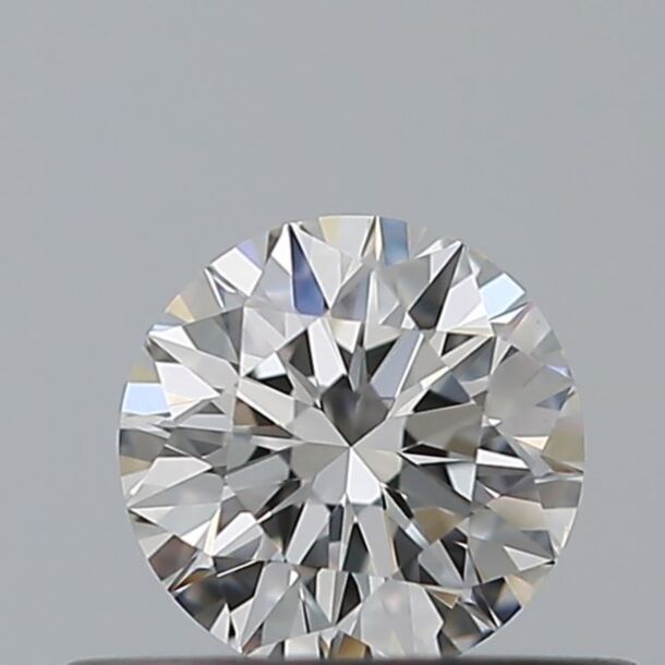 0.32 Carat Natural Diamond, Round Cut, Color F, Clarity IF