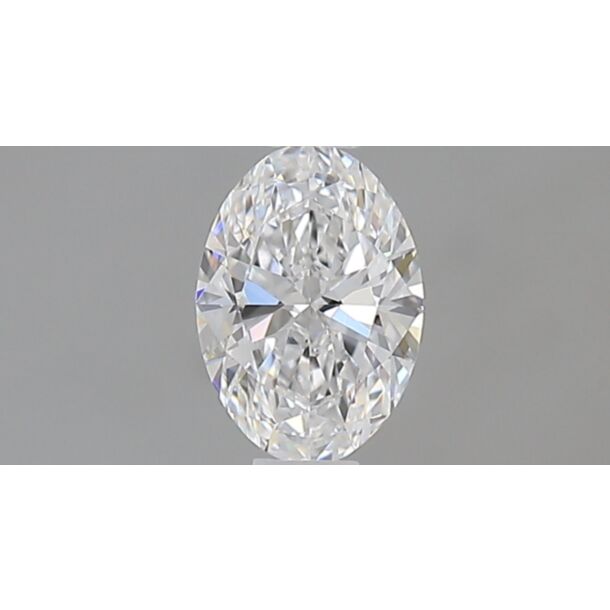 0.4 Carat Natural Diamond, Oval Cut, Color D, Clarity IF