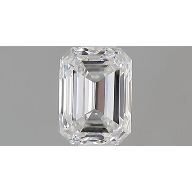 0.51 Carat Natural Diamond, Emerald Cut, Color E, Clarity IF