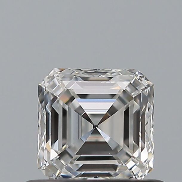 0.5 Carat Natural Diamond, Asscher Cut, Color F, Clarity VVS2
