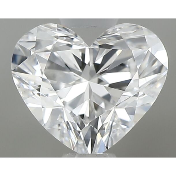 0.53 Carat Natural Diamond, Heart Cut, Color D, Clarity VS2