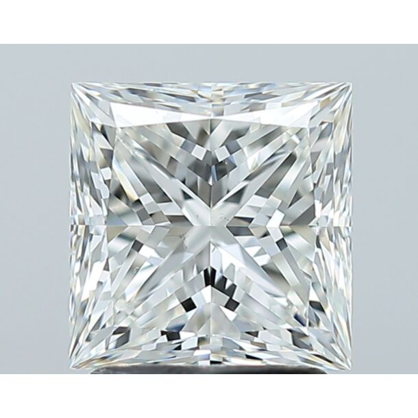 2.02 Carat Natural Diamond, Princess Cut, Color H, Clarity VS2
