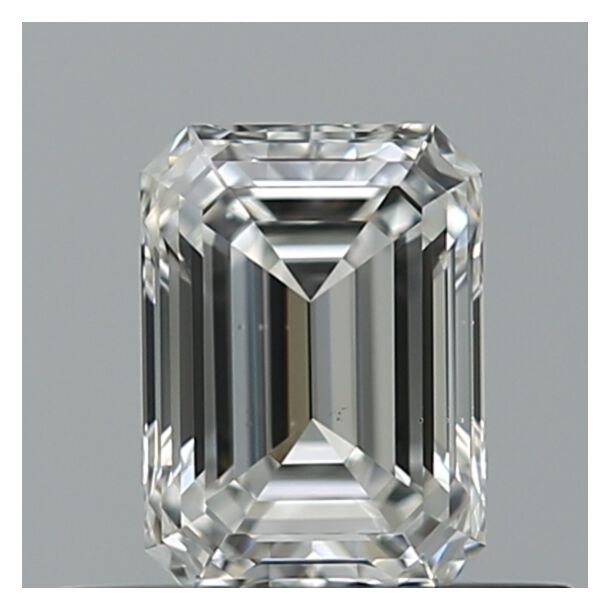 0.52 Carat Natural Diamond, Emerald Cut, Color G, Clarity SI1
