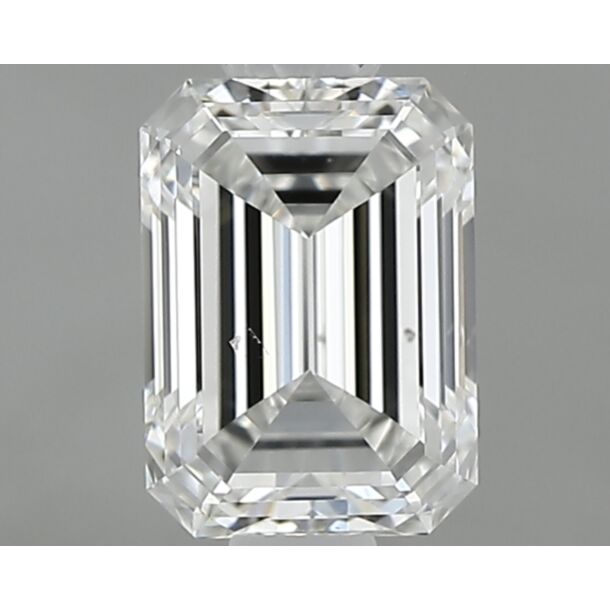 0.6 Karat Natürlicher Diamant Im Smaragdschliff, Farbe F, Reinheit SI1