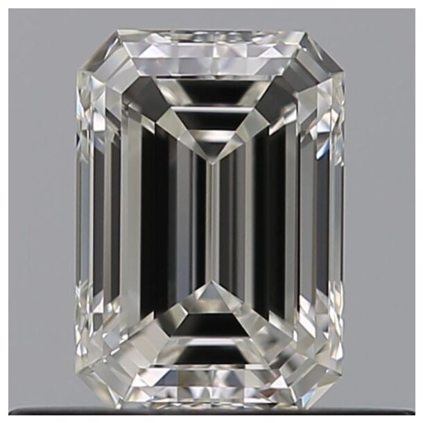 0.55 Karat Natürlicher Diamant Im Smaragdschliff, Farbe G, Reinheit VVS1