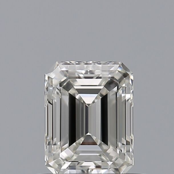 0.54 Carat Diamant Naturel de taille émeraude, Couleur G, Pureté VVS2