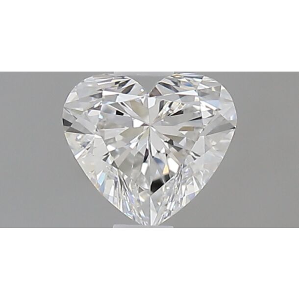 0.51 Carat Diamant Naturel de taille Coeur, Couleur F, Pureté VVS1