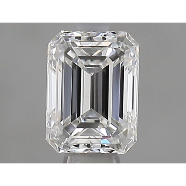 0.58 Carat Natural Diamond, Emerald Cut, Color E, Clarity VS1