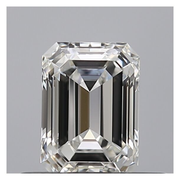 0.52 Carat Natural Diamond, Emerald Cut, Color G, Clarity VS1