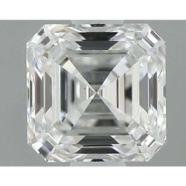0.6 Carat Natural Diamond, Asscher Cut, Color F, Clarity VS2