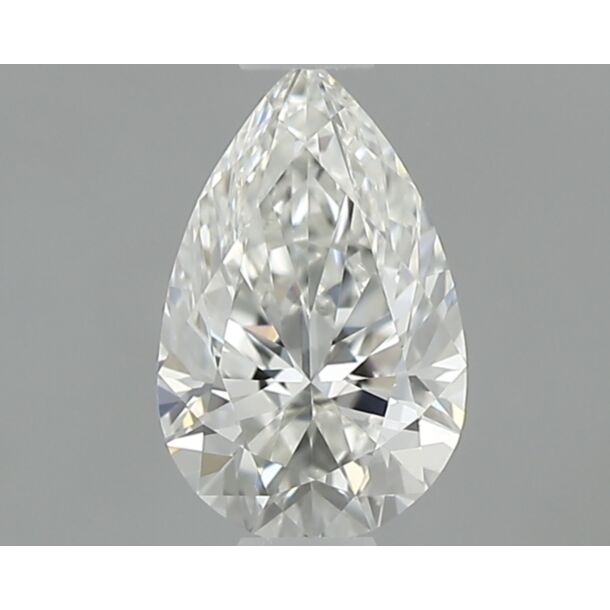 0.4 Carat Diamant Naturel de taille Poire, Couleur H, Pureté IF