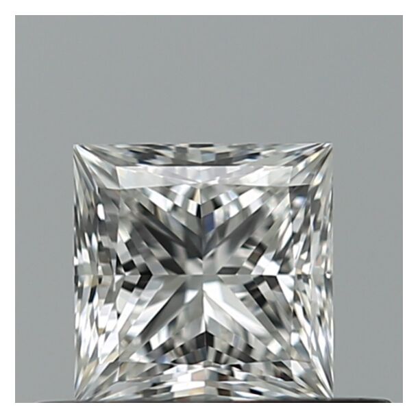 0.52 Carat Natural Diamond, Princess Cut, Color G, Clarity VVS1