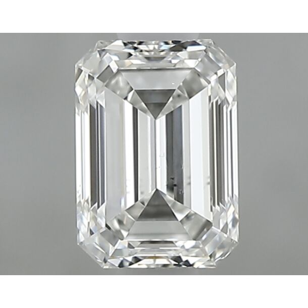 0.6 Karat Natürlicher Diamant Im Smaragdschliff, Farbe F, Reinheit SI1