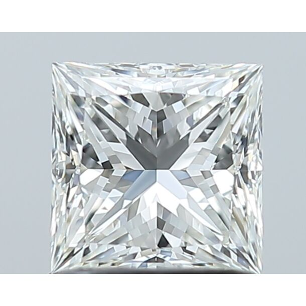 1.05 Carat Natural Diamond, Princess Cut, Color H, Clarity VS2