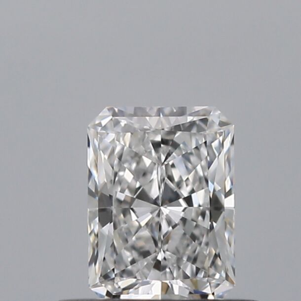 0.41 Carat Natural Diamond, Radiant Cut, Color D, Clarity VVS2