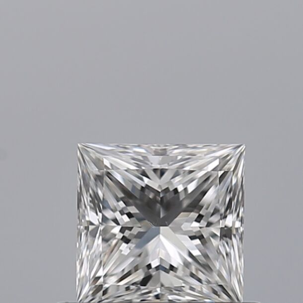0.52 Carat Diamant Naturel de taille Princesse, Couleur D, Pureté VS2