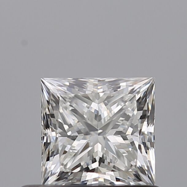 0.54 Carat Natural Diamond, Princess Cut, Color E, Clarity SI1