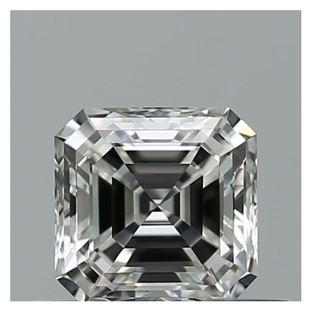 0.5 Carat Natural Diamond, Asscher Cut, Color F, Clarity VVS1