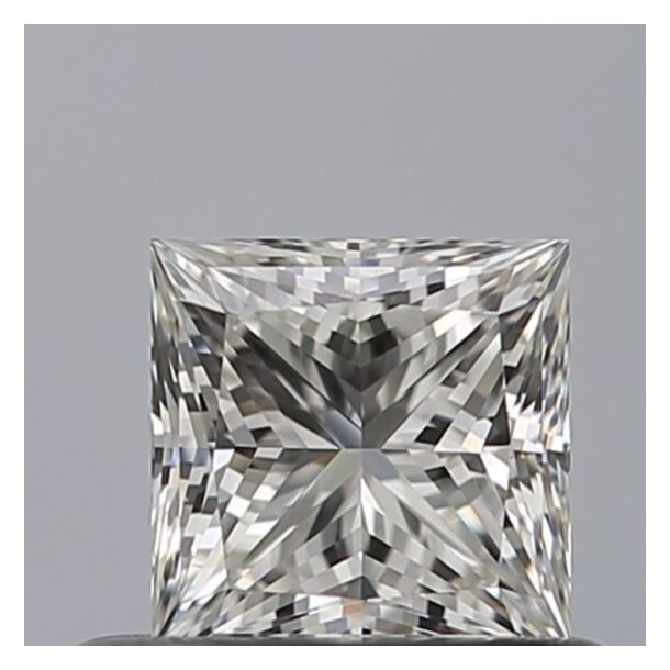 0.51 Carat Natural Diamond, Princess Cut, Color H, Clarity VVS1