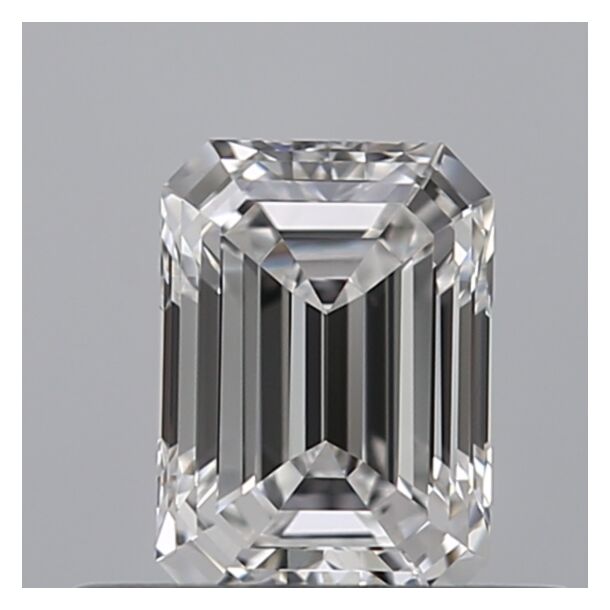 0.5 Carat Natural Diamond, Emerald Cut, Color D, Clarity VVS1
