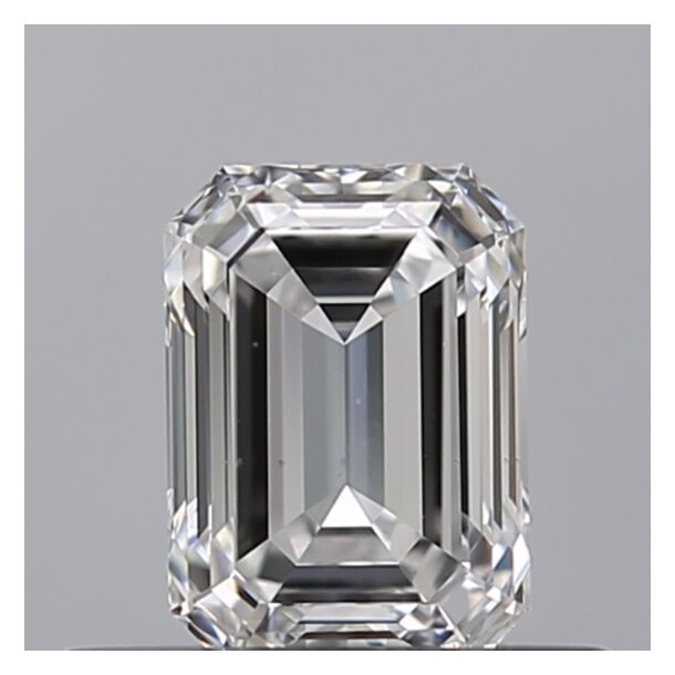 0.5 Carat Natural Diamond, Emerald Cut, Color D, Clarity VS2