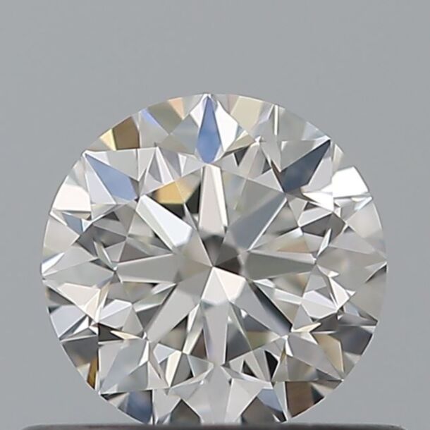 0.5 Carat Natural Diamond, Round Cut, Color G, Clarity VVS2