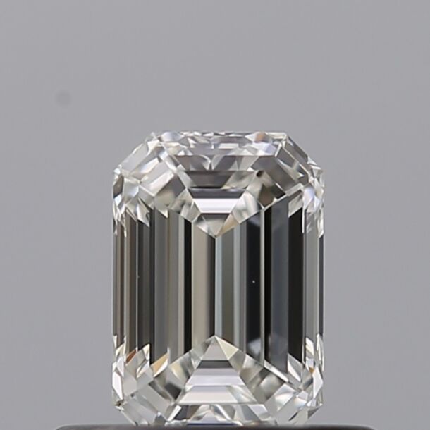 0.43 Carat Natural Diamond, Emerald Cut, Color G, Clarity IF