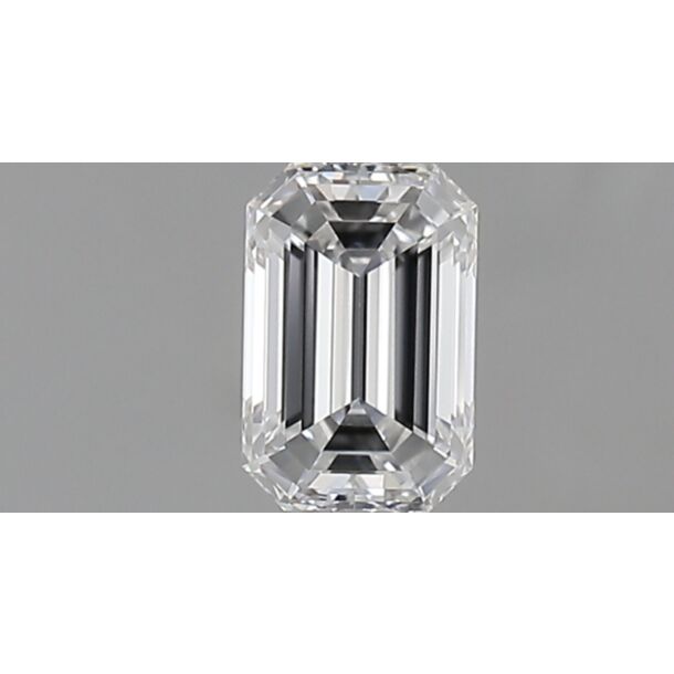 0.44 Carat Natural Diamond, Emerald Cut, Color D, Clarity IF