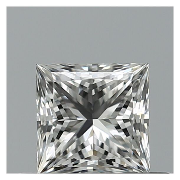 0.5 Carat Natural Diamond, Princess Cut, Color F, Clarity VS2