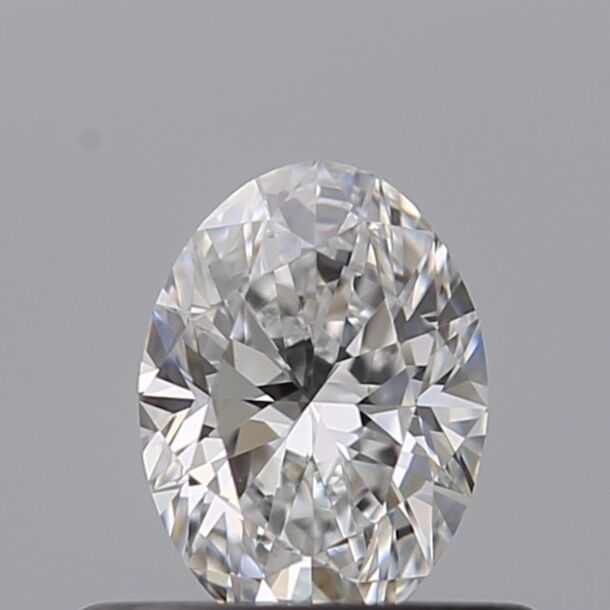 0.4 Carat Natural Diamond, Oval Cut, Color D, Clarity VS1