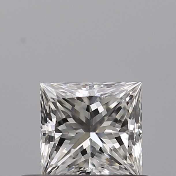 0.42 Carat Diamant Naturel de taille Princesse, Couleur F, Pureté VVS2