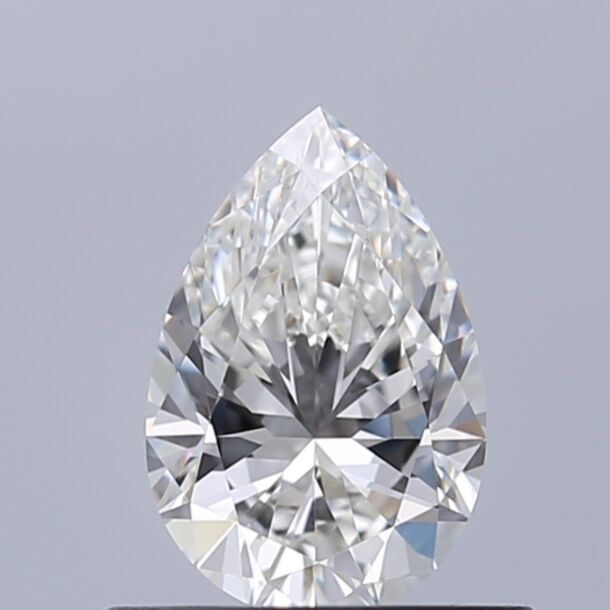 0.5 Carat Diamant Naturel de taille Poire, Couleur H, Pureté VVS2