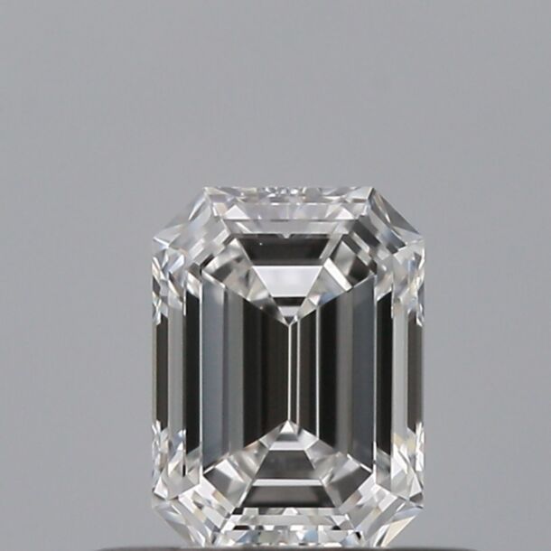 0.41 Carat Diamant Naturel de taille émeraude, Couleur E, Pureté IF