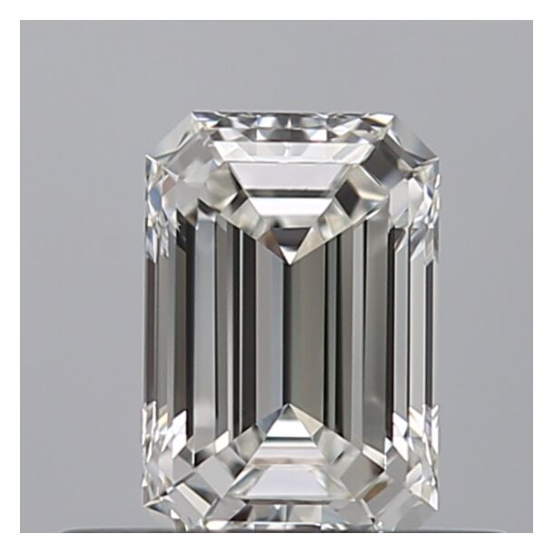 0.51 Carat Natural Diamond, Emerald Cut, Color G, Clarity VVS2