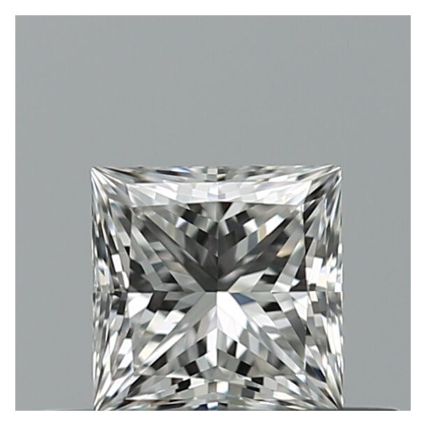 0.41 Carat Natural Diamond, Princess Cut, Color F, Clarity VVS1