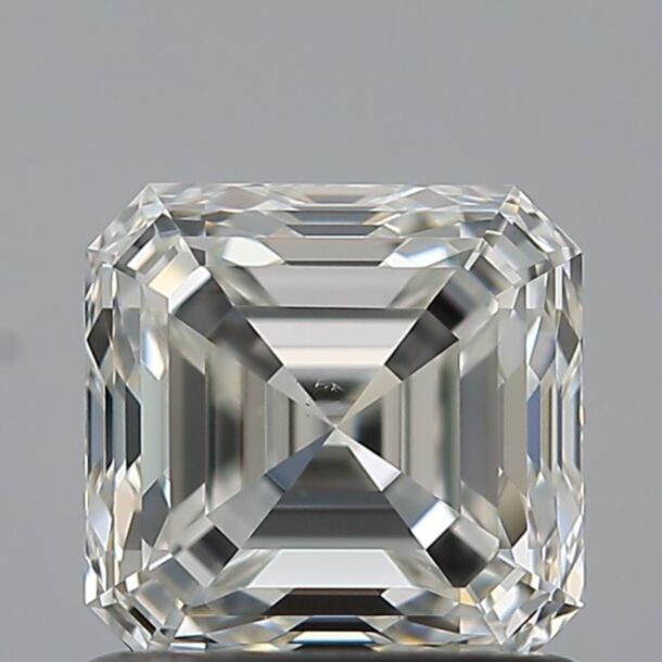 1 Carat Natural Diamond, Asscher Cut, Color H, Clarity VS2