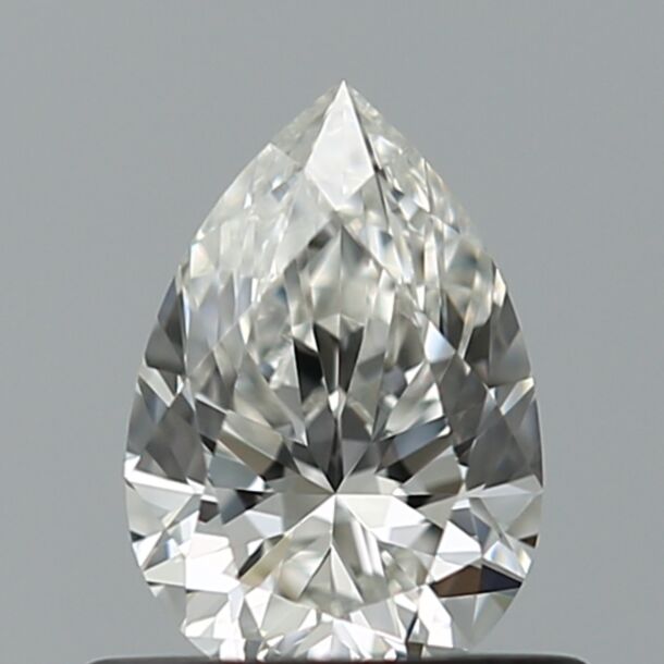 0.5 Carat Diamant Naturel de taille Poire, Couleur H, Pureté VS2