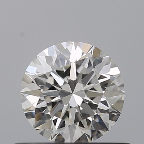 0.54 Carat Natural Diamond, Round Cut, Color F, Clarity VVS1