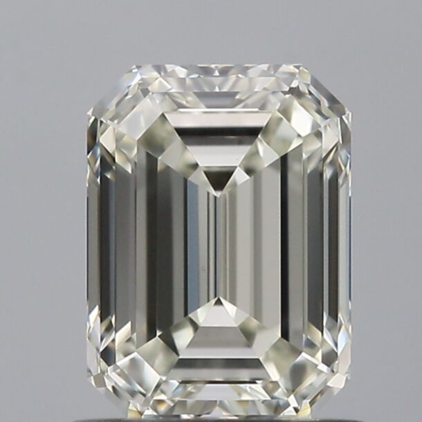 0.91 Carat Natural Diamond, Emerald Cut, Color H, Clarity VVS2