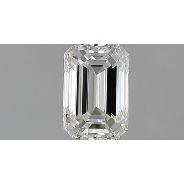 0.51 Carat Natural Diamond, Emerald Cut, Color F, Clarity IF
