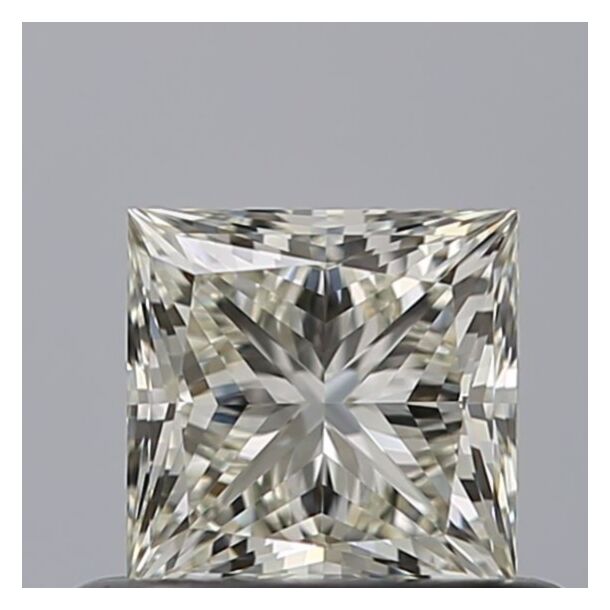 0.56 Carat Natural Diamond, Princess Cut, Color I, Clarity IF