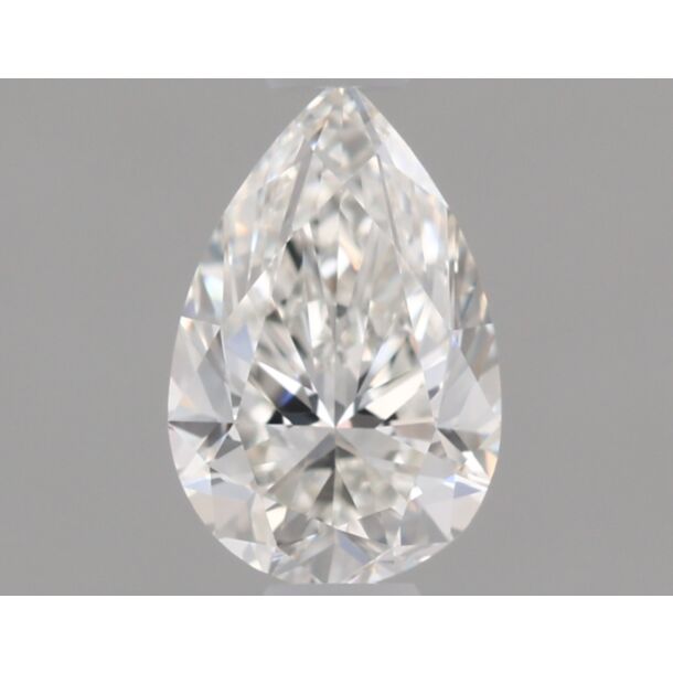 0.5 Carat Natural Diamond, Pear Cut, Color H, Clarity VVS1