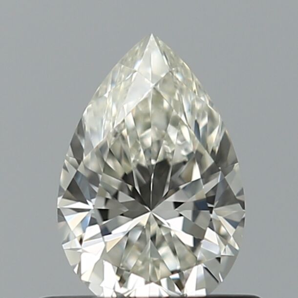 0.5 Carat Natural Diamond, Pear Cut, Color H, Clarity VVS1
