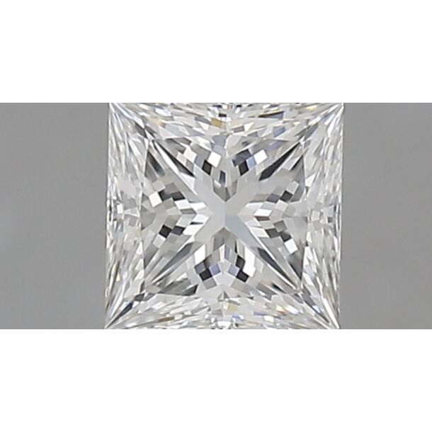 0.61 Carat Natural Diamond, Princess Cut, Color G, Clarity VVS1